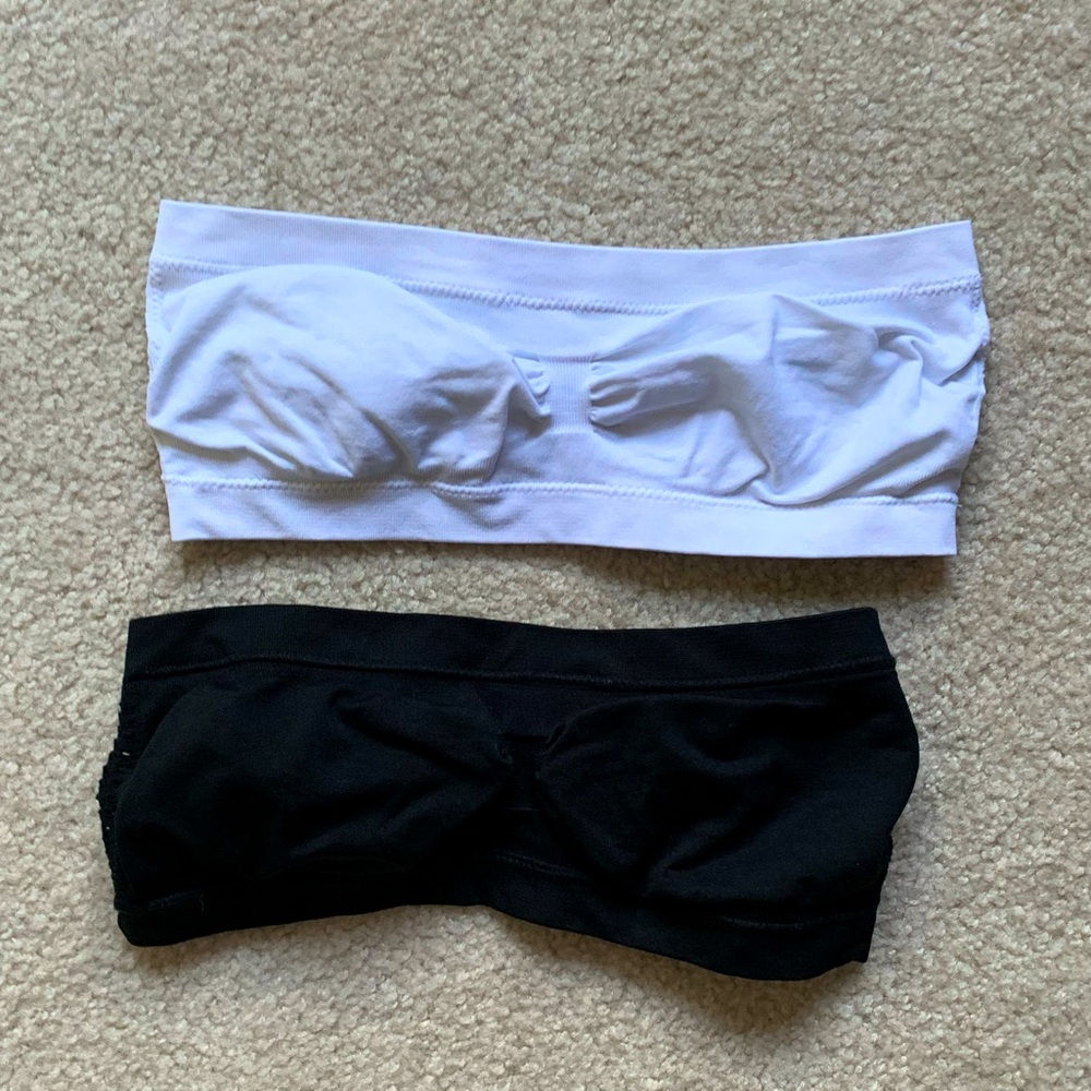 White & Black Bandeau Bra Bundle